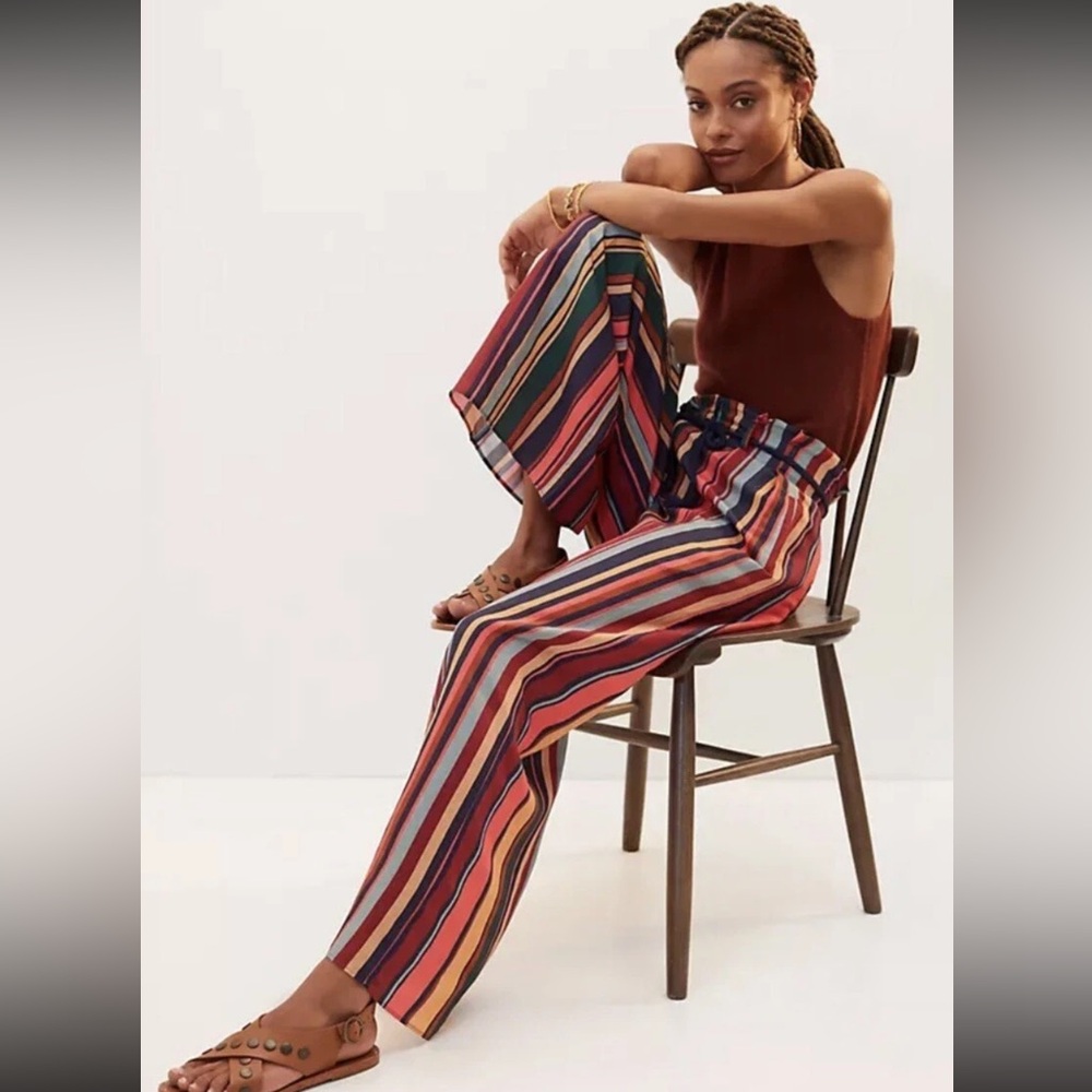FARM Rio x Anthropologie Striped Palazzo Pants